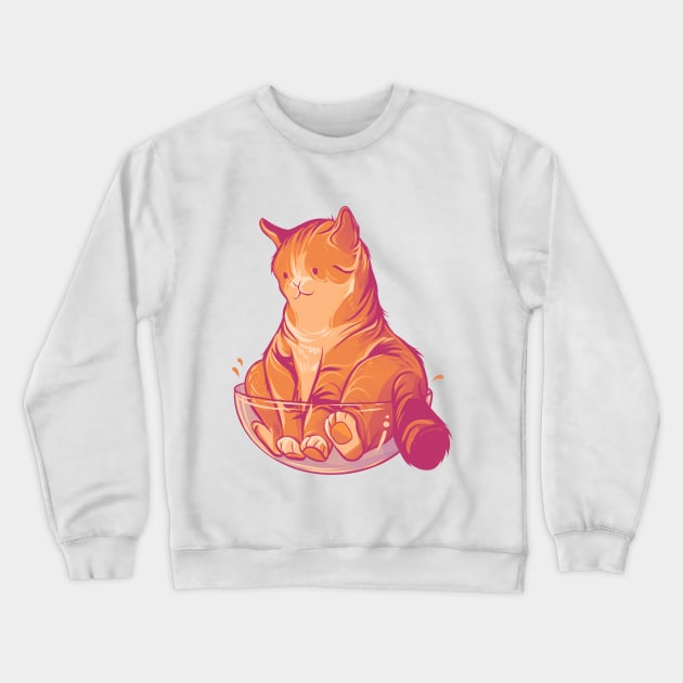 If it fits, it sits! (funny cat) Crewneck Sweatshirt by Claire Lin